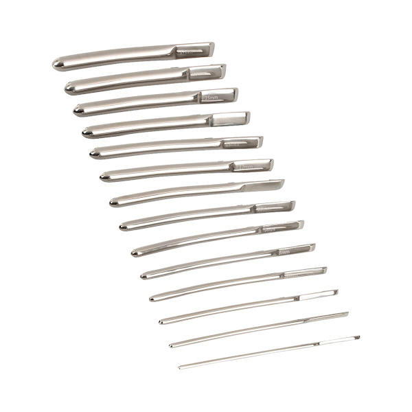 PenisPlug: 14-Piece Dilator Set, 4 - 17 mm Silver