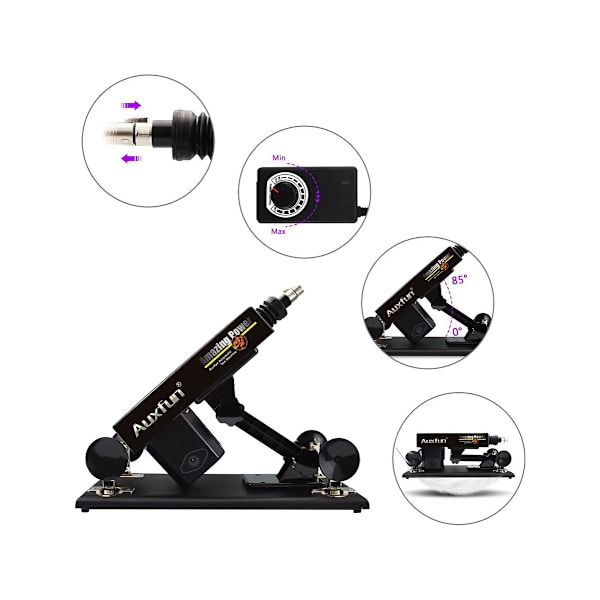 Auxfun: Basic 3XLR Sex Machine, Bundle Stormi Svart