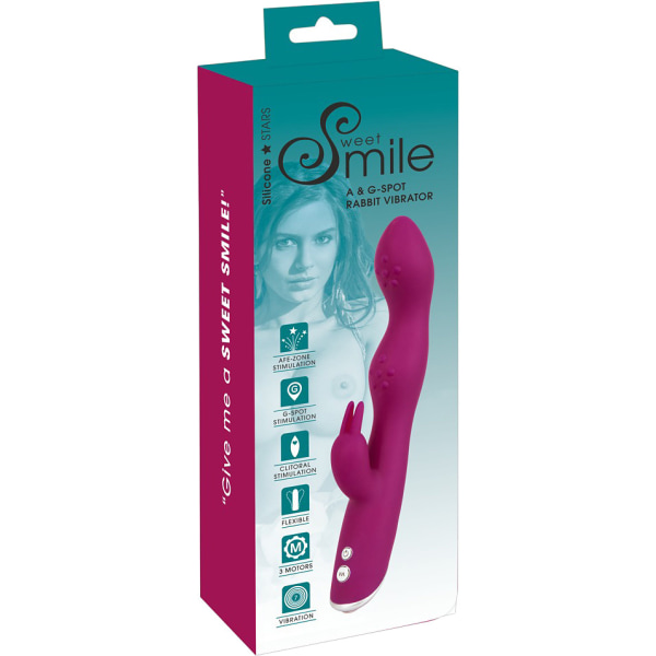 | G-Spot Vibrator & Lila | Smile: Lila Silikon Sweet | A 321c ABS-plast, Fyndiq Rabbit
