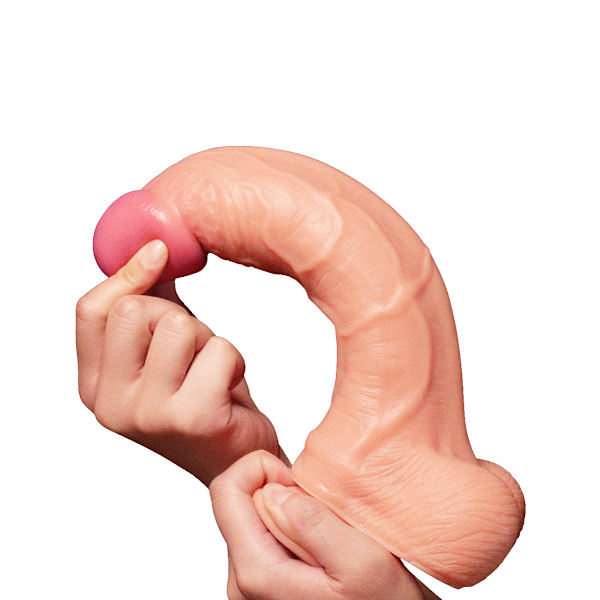 LoveToy: Dual-Layered Silicone Cock Ljus hudfärg 25 cm