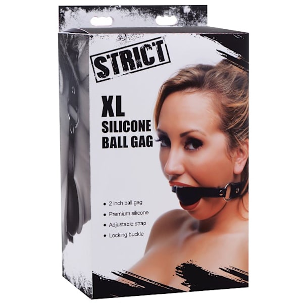 Strict: XL Silicone Gag Ball Svart