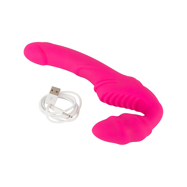 You2Toys: Vibrating Strapless Strap-On, Double Teaser, rosa Rosa