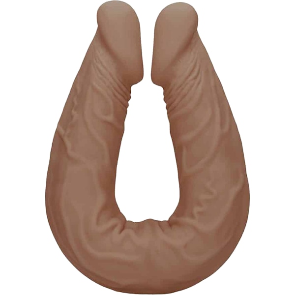 RealRock Skin: Double Dong, 36 cm, brun Brun