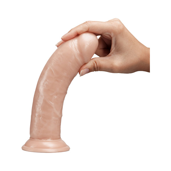 Dr.Skin Glide: Self Lubricating Dildo, 21 cm Ljus hudfärg