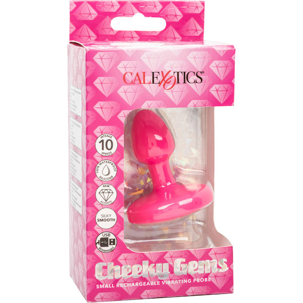 California Exotic: Cheeky Gems, Vibrating Probe, small Rosa