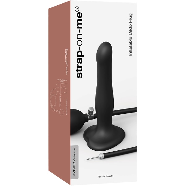 Strap-On-Me: Inflatable Dildo Plug Svart
