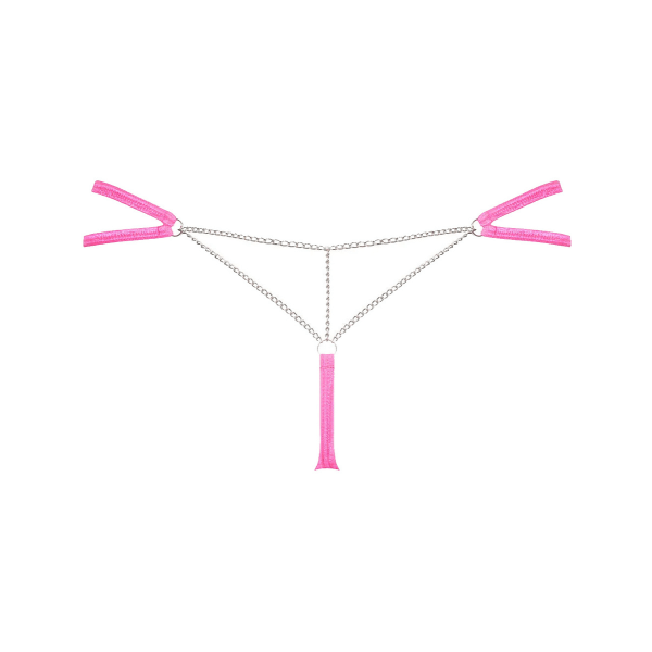Obsessive: Chainty Thong, pink, L/XL Rosa L/XL