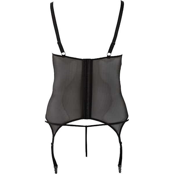 Cottelli Curves: Cami Body med strumphållare + string Svart XL