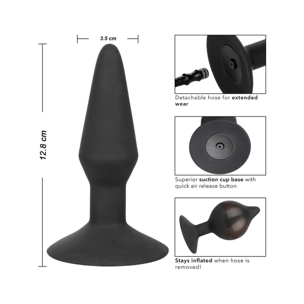 California Exotic: Silicone Inflatable Plug Svart Medium