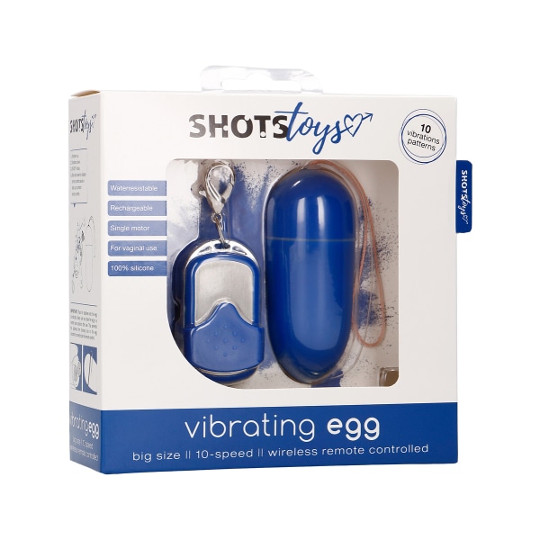 Shots Toys: Wireless Vibrating Egg, stor Blå