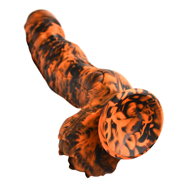 Creature Cocks: Sabretooth, Silicone Dildo Orange, Svart