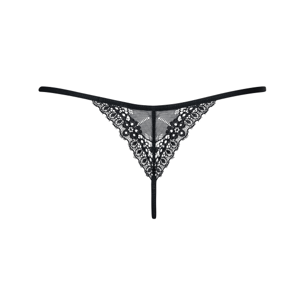 Obsessive: Intensa Thong, svart Svart L/XL