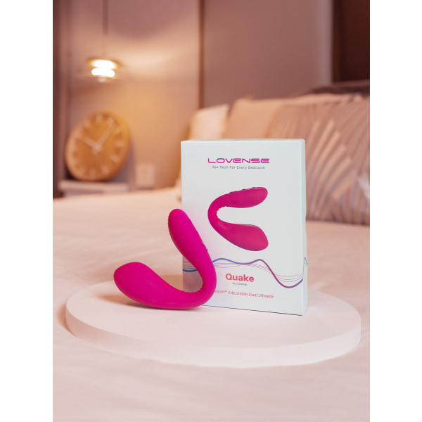 Lovense: Dolce, Bluetooth-justerbar dobbeltvibrator Rosa