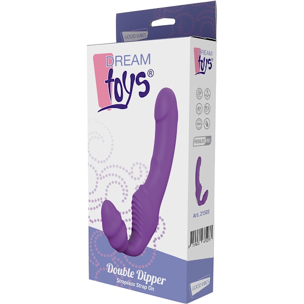 Dream Toys: Good Vibes, Double Dipper, Strapless Strap On, lila Lila