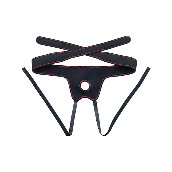 LoveToy: Vibrating Easy StrapOn Set, 18 cm Mörk hudfärg, Svart