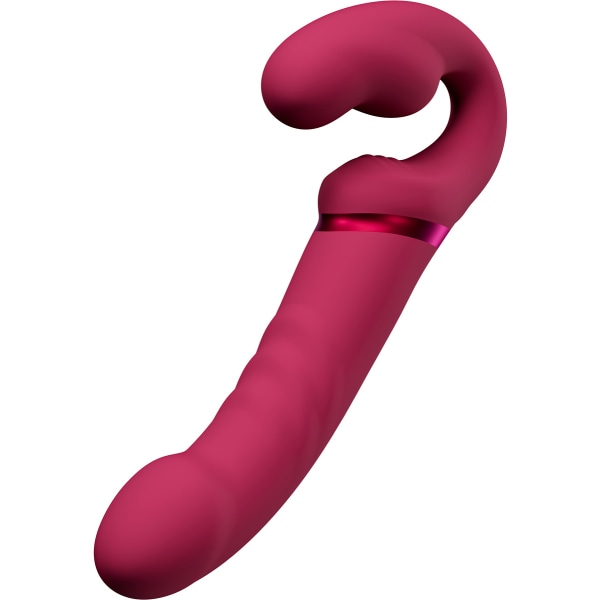 Lovense: Lapis, Bluetooth Vibrating Strapless Strap-on Dildo Rosa