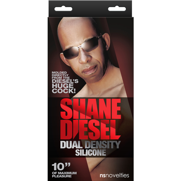 NSNovelties: Shane Diesel, Dual Density Dildo, 28 cm Mörk hudfärg