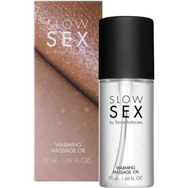 Bijoux Indiscrets: Slow Sex, Varmende Massageolie, 50 ml Transparent