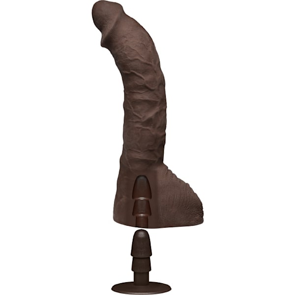 Signature Cocks: Prince Yahshua, Realistic Ultraskyn Dildo, 2... Mörk hudfärg