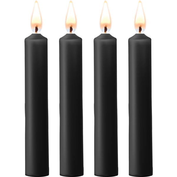 Ouch!: Teasing Wax Candles, 4-pack, black Svart