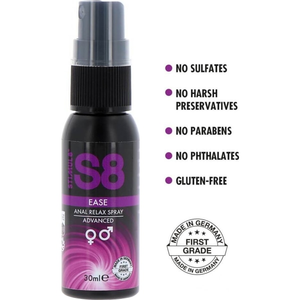 Stimul8: S8 Ease Anal Relax Spray, Advanced, 30 ml