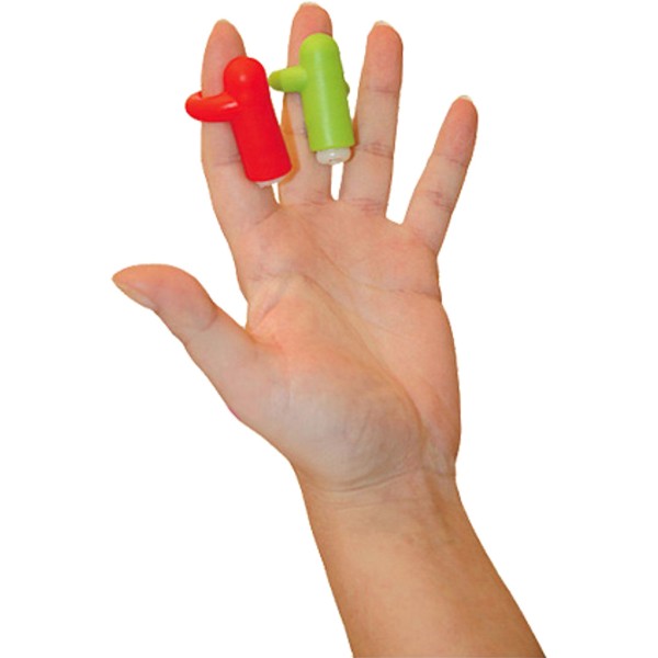 Feelztoys: Mycero Fingervibratorer Grön, Röd