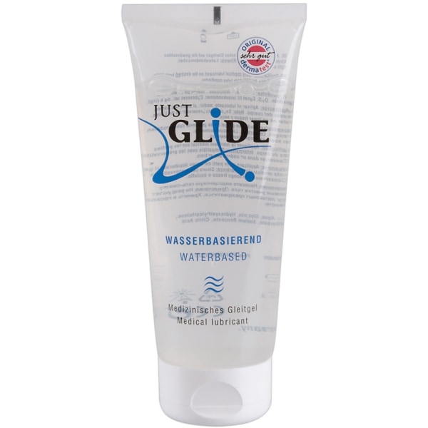 Just Glide: Vattenbaserat Glidmedel, 200 ml Transparent