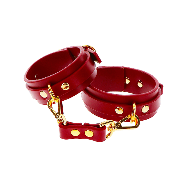 Taboom Luxury: Ankle Cuffs Guld, Röd