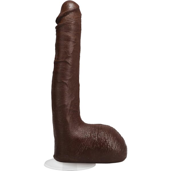 Signature Cocks: Ricky Johnson, Realistic Ultraskyn Dildo, 26 cm Mörk hudfärg