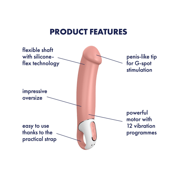 Satisfyer Vibes: Master, hudfarvet Ljus hudfärg