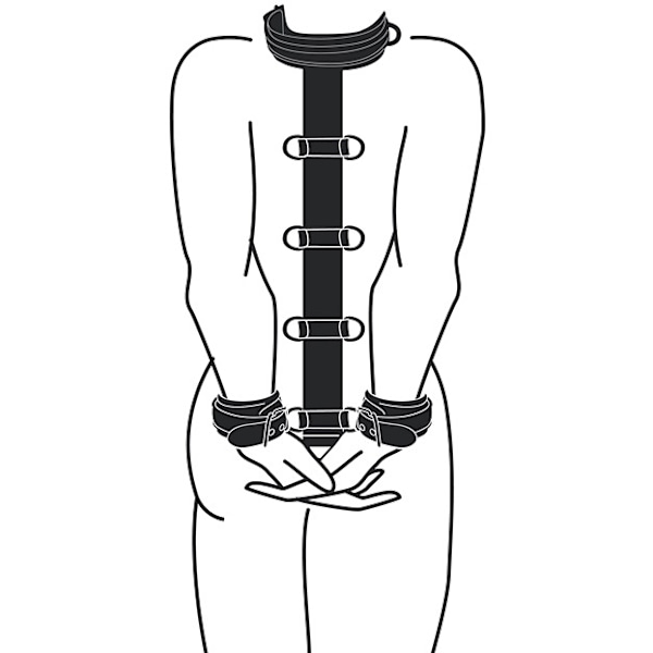 EasyToys: Neck to Wrist Restraint Set Svart