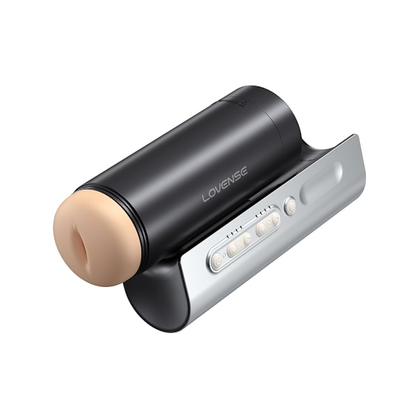 Lovense: Solace Pro, Bluetooth Automatic Thrusting Mastubator Grå, Silver, Svart