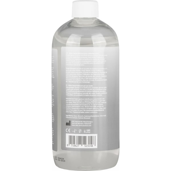 EasyGlide: Anal Waterbased Lubricant, 500 ml Transparent