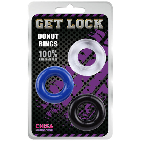 Get Lock: Donut Penisringar, 3-pack