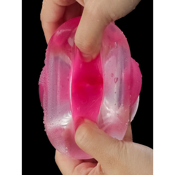 LoveToy: Lumino Play Stroker, Pink Glow Rosa, Självlysande, Transparent