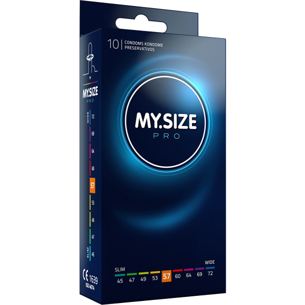 My.Size Pro: Condoms 57mm, 10-pack Transparent