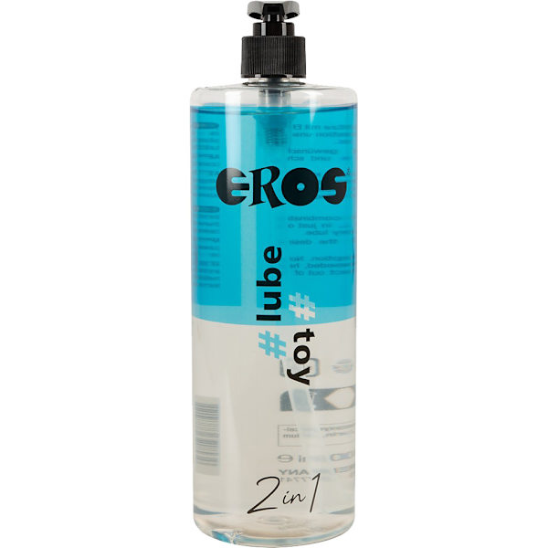 Eros: 2in1 Water-based Lubricant, Lube & Toy, 1000 ml Transparent