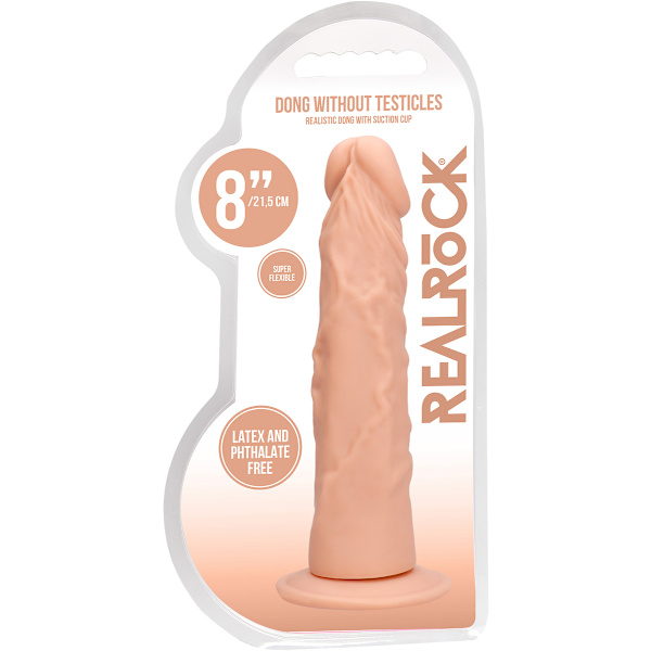 RealRock Skin: Realistic Dildo, 21.5 cm Ljus hudfärg