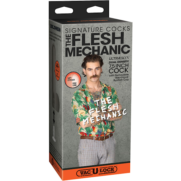 Signature Cocks: The Flesh Mechanic, Realistic Ultraskyn Dild... Ljus hudfärg
