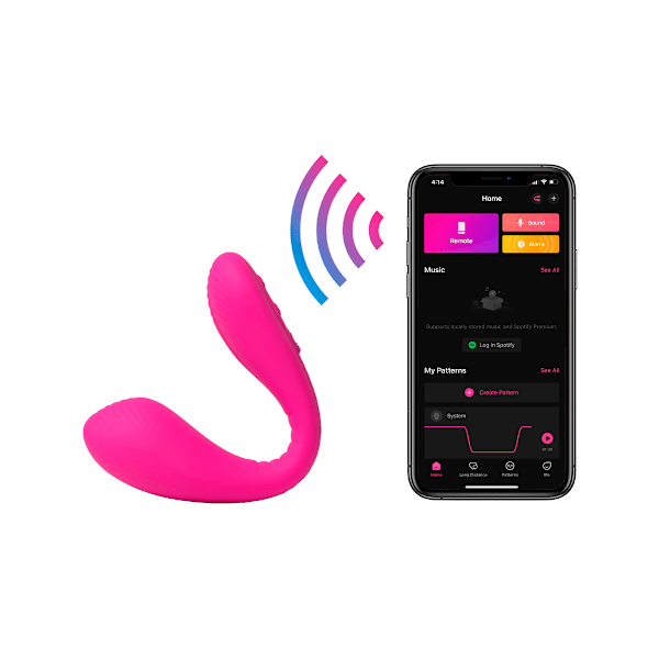 Lovense: Dolce, Bluetooth Adjustable Dual Vibrator Rosa