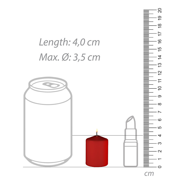 Ouch!: Tease Candles Blood Orange, 4-pack, röd Röd
