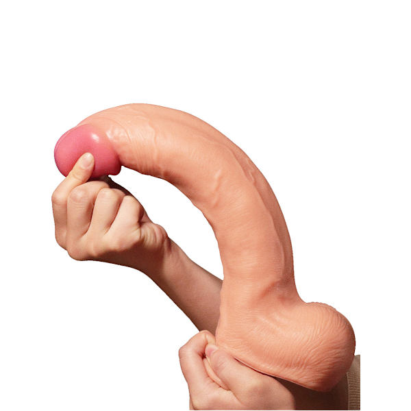 LoveToy: Dual-Layered Silicone Cock Ljus hudfärg 30.5 cm