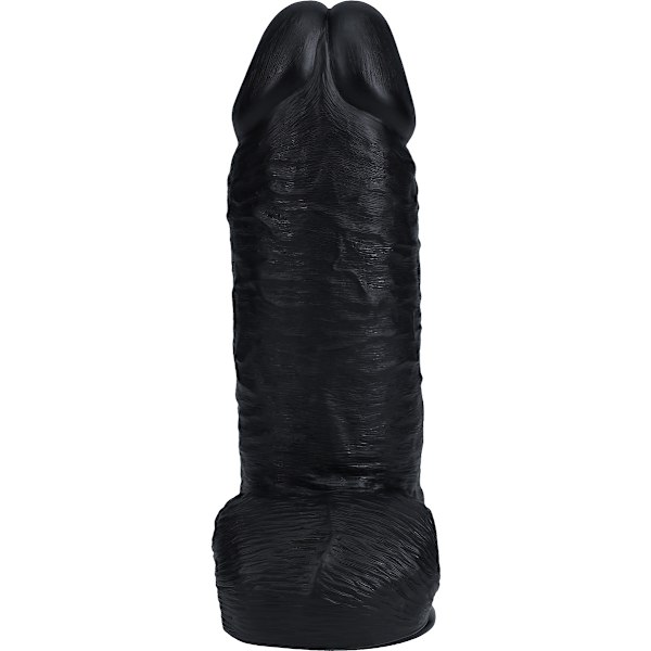 RealRock: Extra Thick Realistic Dildo, 25 cm Svart