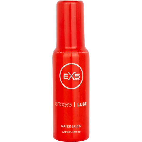EXS: Water Based Strawberry Lube, 100 ml Transparent