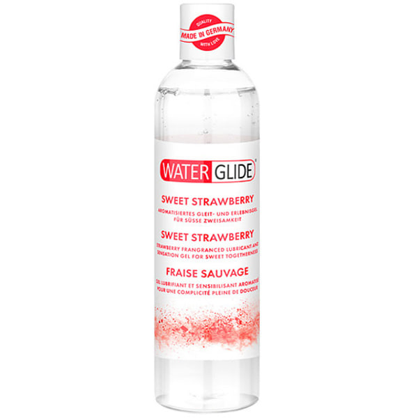 Waterglide: Sweet Strawberry, Glide- og fornemmelsesgel, 300 ml Transparent