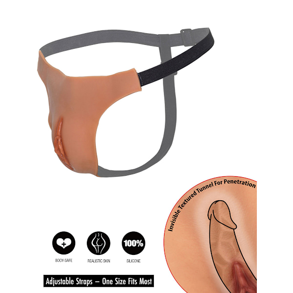 Hidden Desire: Alter Ego, Open Vagina String Ljus hudfärg one size