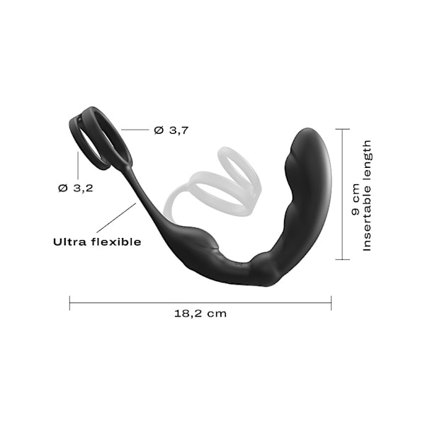 Dorcel: P-Ring, Prostate Massager & Double Ring Svart