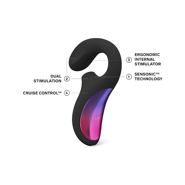 LELO: Enigma Cruise, Dual-Action Sonic Massager, svart Svart