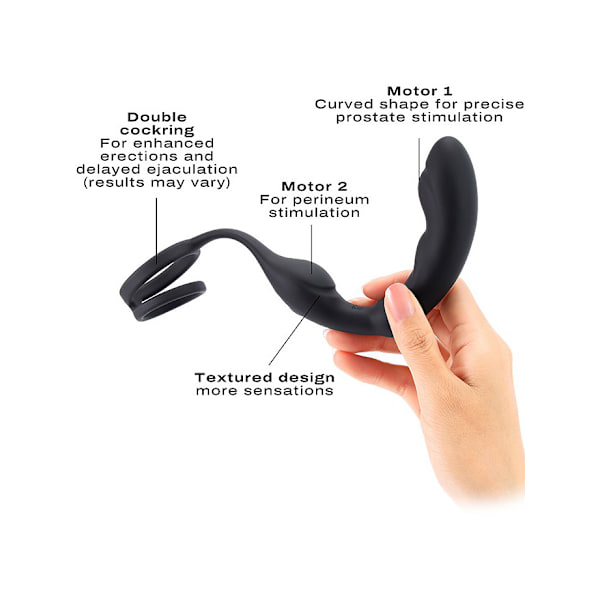 Dorcel: P-Ring, Prostate Massager & Double Ring Svart