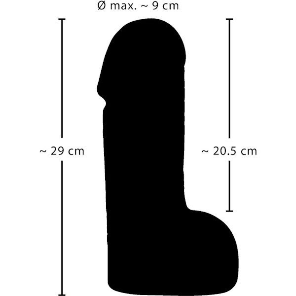 Realistixxx: Real Giant Dildo, 29 cm Ljus hudfärg